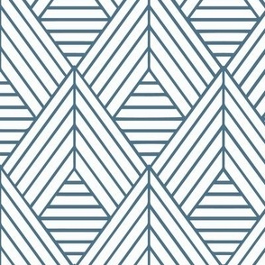 Hygge Triangles Oyster Blue White - Medium Scale