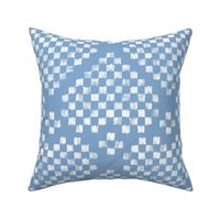 Doodle Checkered Heart blue