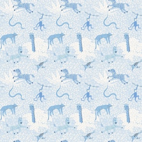 Whimsical safari/blue/small