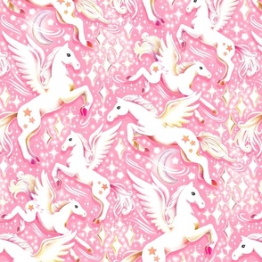 Magical Pink Pegasus Ponies 