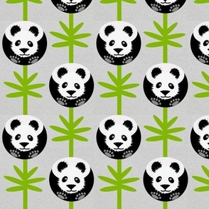 Panda with Bamboo Stalks