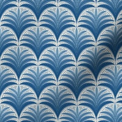 Boho Palm/shades of blue/small