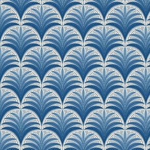 Boho Palm/shades of blue/medium