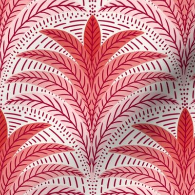 Boho Palm/shades of red/large