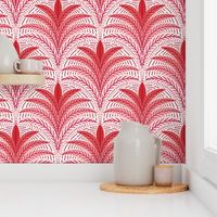 Boho Palm/shades of red/large