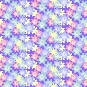 Flowers Pastel Gradients Scattered 