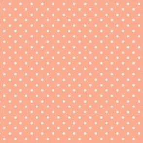 woodland polkadot in apricot and white