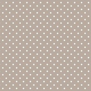 woodland polkadot in taupe and white