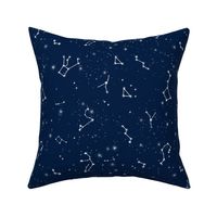 LARGE constellations // navy blue white kids stars nursery baby kids room