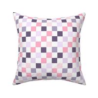 pink and purple checkerboard fabric - pink checkerboard, purple checkerboard, retro checkerboard design
