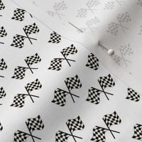 SMALL checkered flag fabric - racing fabric, race car fabric, winner fabric