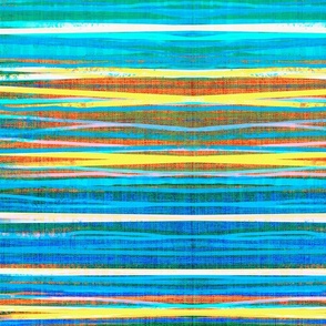 Serape Aqua Stripes 