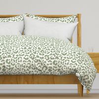 Dark Quiet Green  Quiet Cream Ikat leopard 