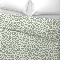 Dark Quiet Green  Quiet Cream Ikat leopard 