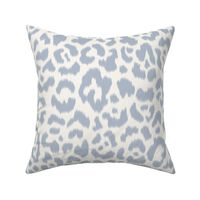 Dark Quiet Blue Cream Ikat leopard 