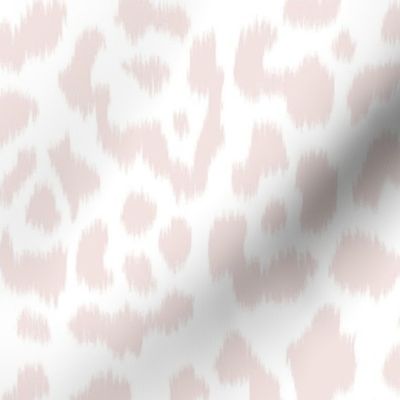 Quiet Pink White Ikat leopard 