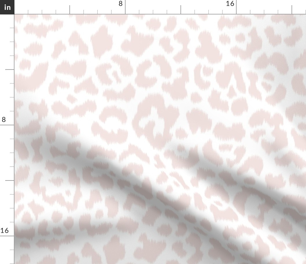 Quiet Pink White Ikat leopard 