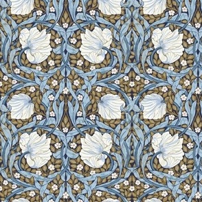 1332 small - William Morris Pimpernel - Blue and Gold