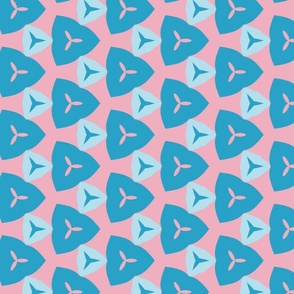 Palm Springs Abstract Starry Triangles in Pink and Blue