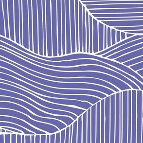 Dunes - Geometric Waves Stripes Very Peri Periwinkle Large Scale