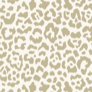 Tan Cream Ikat leopard 