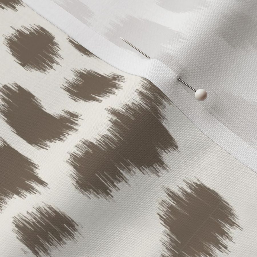 Whitall Brown Cream Ikat leopard