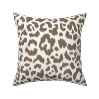 Whitall Brown Cream Ikat leopard