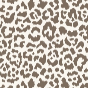 Whitall Brown Cream Ikat leopard