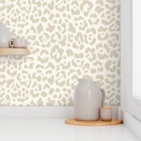 Manchester Tan Cream Ikat leopard