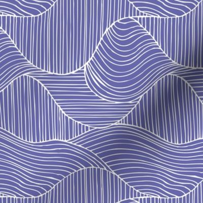 Dunes - Geometric Waves Stripes Very Peri Periwinkle Regular Scale