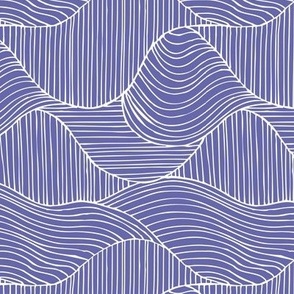 Dunes - Geometric Waves Stripes Very Peri Periwinkle Regular Scale