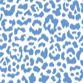 Americana Blue White feathered new leopard 