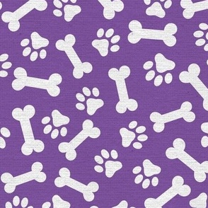 Dog Bone and Paw Pattern Light Purple and White-01-01