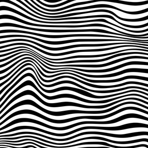 trippy stripe black and white