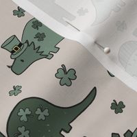 Medium Scale - Lucky Dinos Muted Green Beige BG