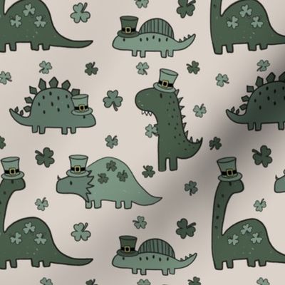 Medium Scale - Lucky Dinos Muted Green Beige BG