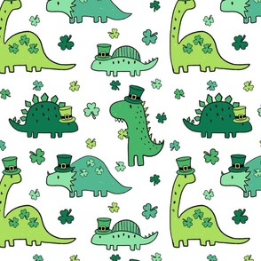 Large Scale - Lucky Dinos Bright Green White BG