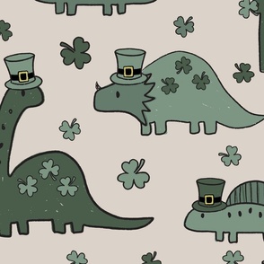 XL Scale - Lucky Dinos Muted Green Beige BG