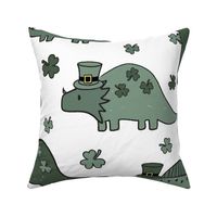 XL Scale - Lucky Dinos Muted Green White BG