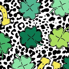 XL Scale - St Patricks Day Shamrock Leopard 