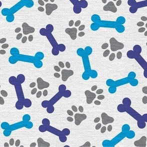 Dog Bone and Paw Pattern Black and Blue Boys-01-01