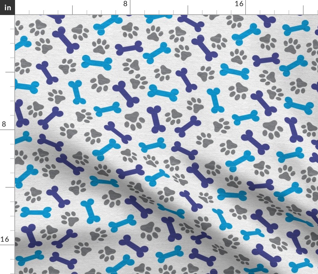 Dog Bone and Paw Pattern Black and Blue Boys-01-01