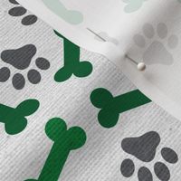 Dog Bone and Paw Pattern Green and Blue Boys-01-01