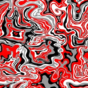 psychedelic oil spill red white black gray