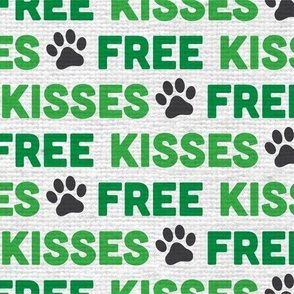 Free Kiss Dog Paw Green