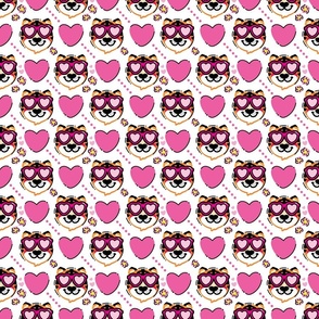 tiger love glasses pink