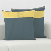 Yellow on blue gray stripes