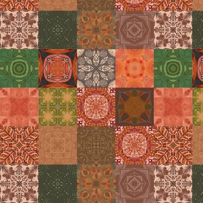 Boho patchwork quilt 