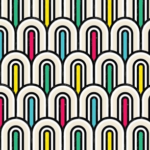 Bold Minimalism Art Deco | pop of colors | textured | large scale ©designsbyroochita