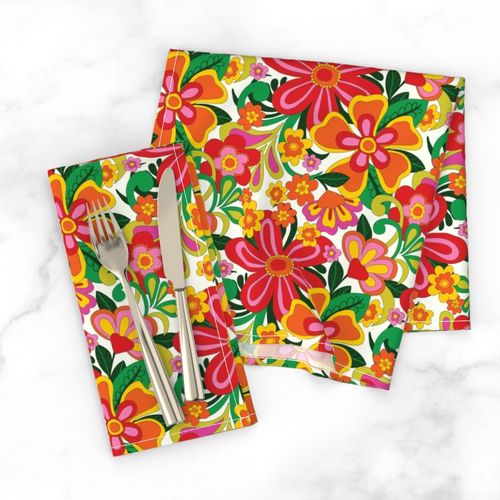 1960's bright, bold floral